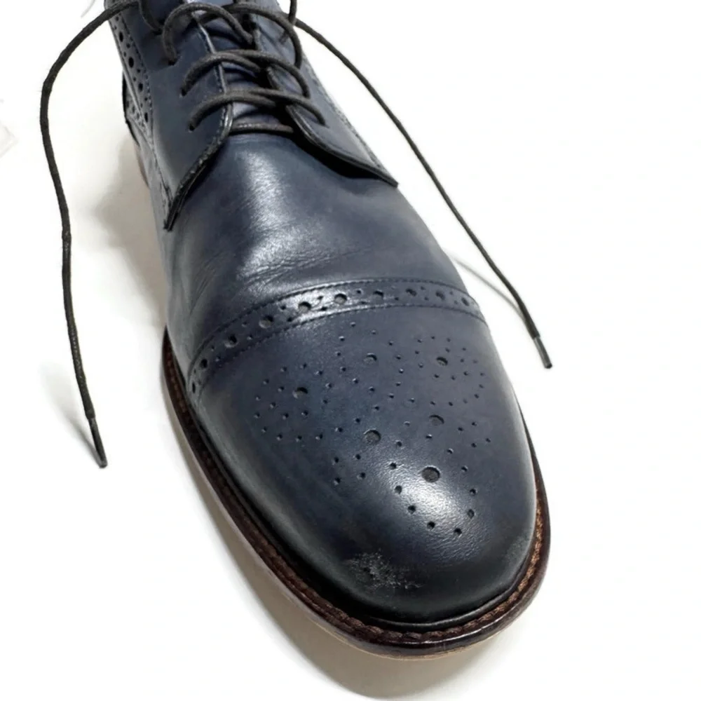 JOSEPH ABBOUD LEATHER BROGUE SHOES